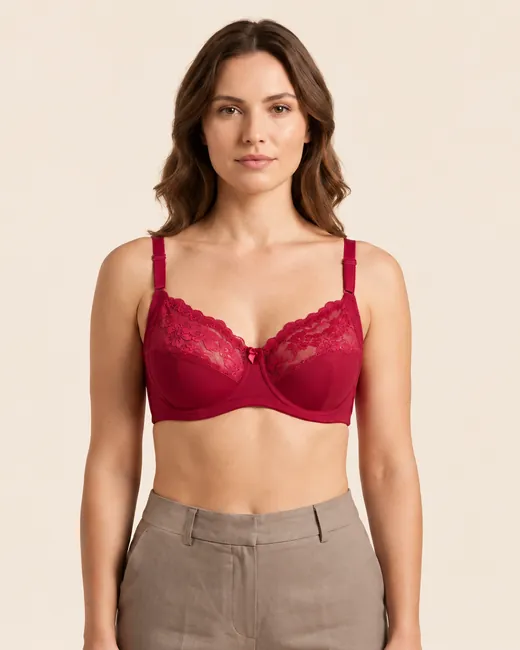 Red Lace Wired Bra